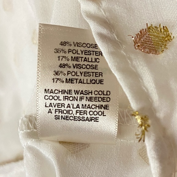 Amadi white with bronze color polka dot blouse - Picture 4 of 7